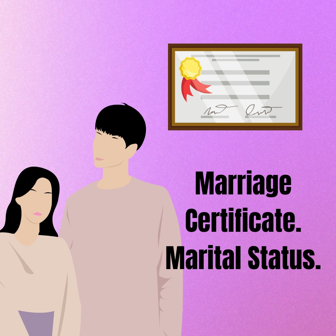 Marriage Certificate. Marital Status.