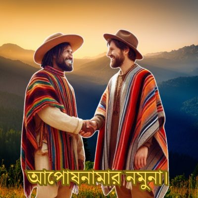 আপোষনামার নমুনা।