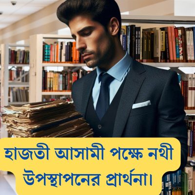 হাজতী আসামী পক্ষে নথী উপস্থাপনের প্রার্থনা।